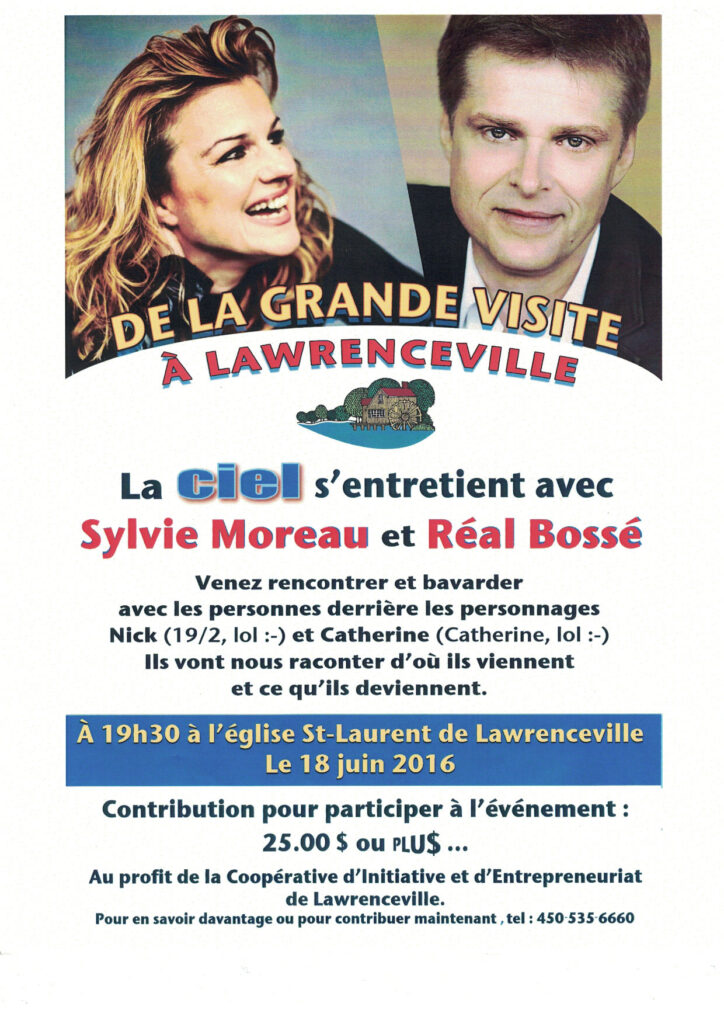 La CIEL s’entretient avec Sylvie Moreau et Réal Bossé
